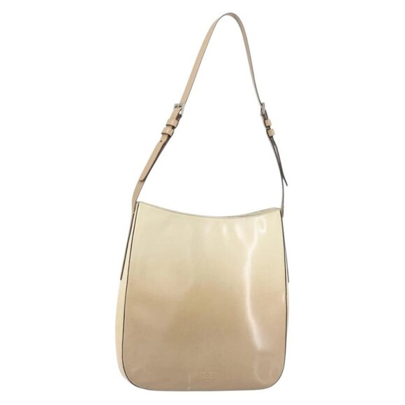 PRADA Shoulder Bag Patent leather Beige Auth ti3531 - Picture 2 of 16